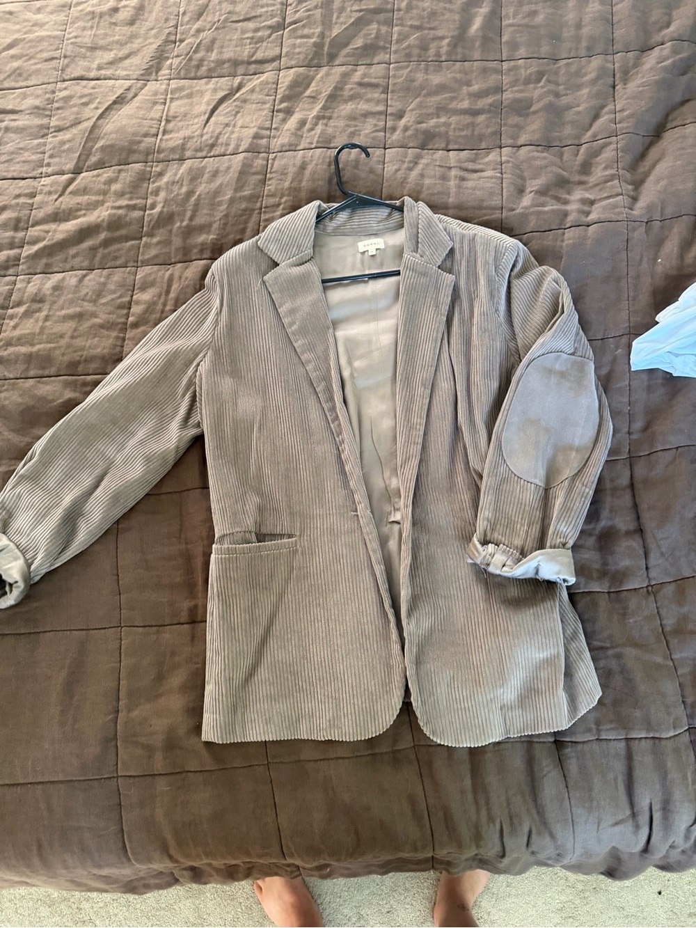 DONNI. Mushroom Corduroy Blazer Medium - Picture 2 of 5